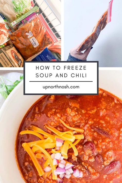 Whenever I make a big pot of hot and delicious soup, I always make a little extra so that I can freeze some to have on hand for a later date. That way, I can cook once, but enjoy multiple warm and hearty meals. This is my favorite method of how to freeze soup and chili. How To Freeze Chili, Freeze Soup, Easy Black Bean Soup, Ground Turkey Chili, Sandwich Sides, Frozen Turkey, Black Bean Soup, Turkey Chili, Quick Weeknight Dinners