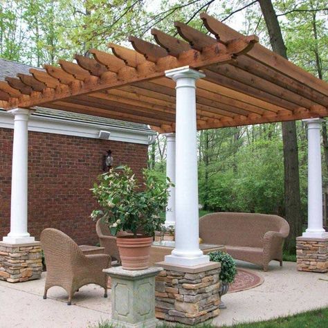 Recent Pergola Projects | Outdoor Rooms | Kitchens, Grill Islands ... Small Pergola, Outdoor Covered Patio, Cheap Pergola, Pergola Swing, Pergola Lighting, Wood Pergola, Pergola Attached To House, Pergola Design, Pergola Canopy