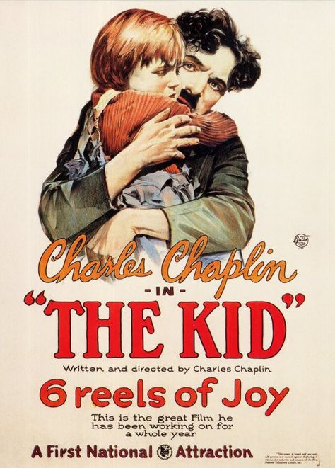 The Kid 11x17 Movie Poster (1921) The Kid 1921, Charlie Chaplin Movies, Kids Movie Poster, Edna Purviance, Silent Comedy, Vintage Films, Film Cult, Beau Film, Filmy Vintage