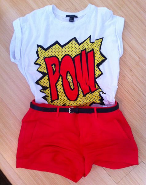 pow Pop Art Outfit Ideas, Pop Art Costume Outfit, Srsd Writing, Pop Art Clothes, Pop Art Outfit, Paola Style, Pop Art Costume, Pop Art Clothing, Pop Art Party