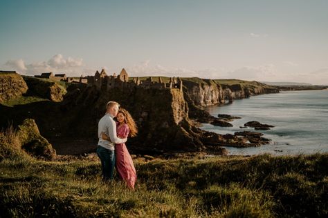 7 Great location Ideas for your Engagement photos in Northern Ireland Ireland Photoshoot Ideas, Engagement Photos Ireland, Ireland Engagement Photos, Ireland Cliffs, Ireland Honeymoon, Ireland Road Trip, Timeless Architecture, Castle Garden, Romantic Photos