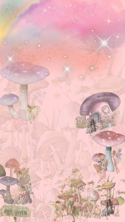 Cute Fairy Backgrounds Aesthetic, Mushroom Fairy Background, Fairy Vibes Wallpaper, Fairy Asthetics Wallpaper, Pink Fairycore Wallpaper, Pink Fairy Aesthetic Wallpaper, Pink Fairy Background, Fairy Aesthetic Background, Fairy Background Wallpapers