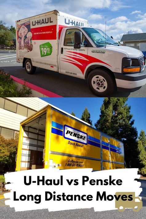 We compared U-Haul vs Penske for a long distance by looking at price, truck size options and available supplies. #uhaul #penske #rentaltruck #movingtruck #longdistancemove #moving Uhaul Truck, U Haul Truck, Long Distance Moving, City View Apartment, Moving Truck, Moving Long Distance, Trucking Companies, Which Is Better, Pros And Cons