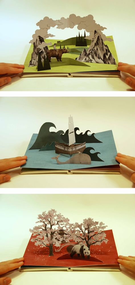 Arte Pop Up, Libros Pop-up, Buch Design, Paper Cutouts, Paper Engineering, Pop Up Art, Paper Pop, 카드 디자인, Landscape Designs