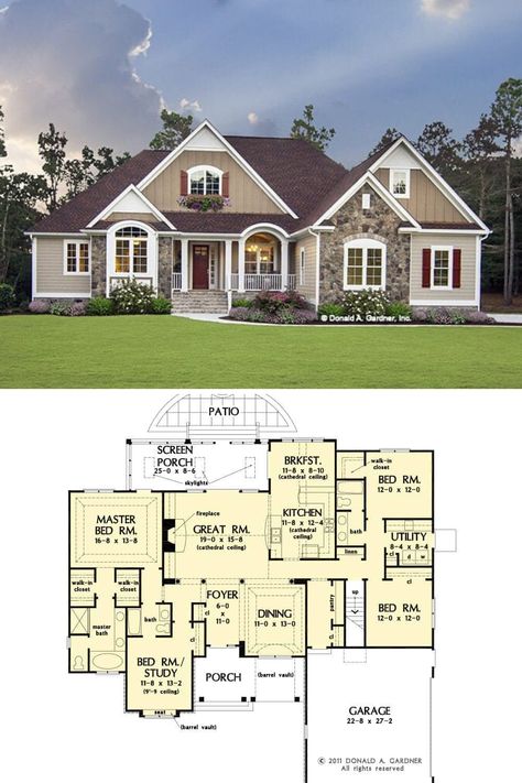 One Story Suburban House Floor Plans, Single Family Floor Plans, Blueprint Of House, Sims 4 Single Floor House, One Floor House Plans 4 Bedroom Layout, Mediterranean Country House, 3 Bedroom Cottage Floor Plans One Story, 1 Story House Plans 4 Bedrooms, Bloxburg Ranch House Layout