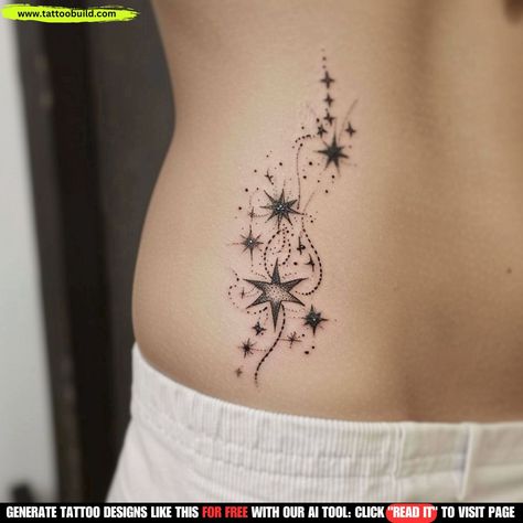 Sternum Star Tattoo, Star Mandala Tattoo, Stars Tattoos For Women, Arm Tattoos Stars, 11 Tattoo, Shooting Star Tattoo, Cute Thigh Tattoos, Stars Tattoo, Small Girly Tattoos