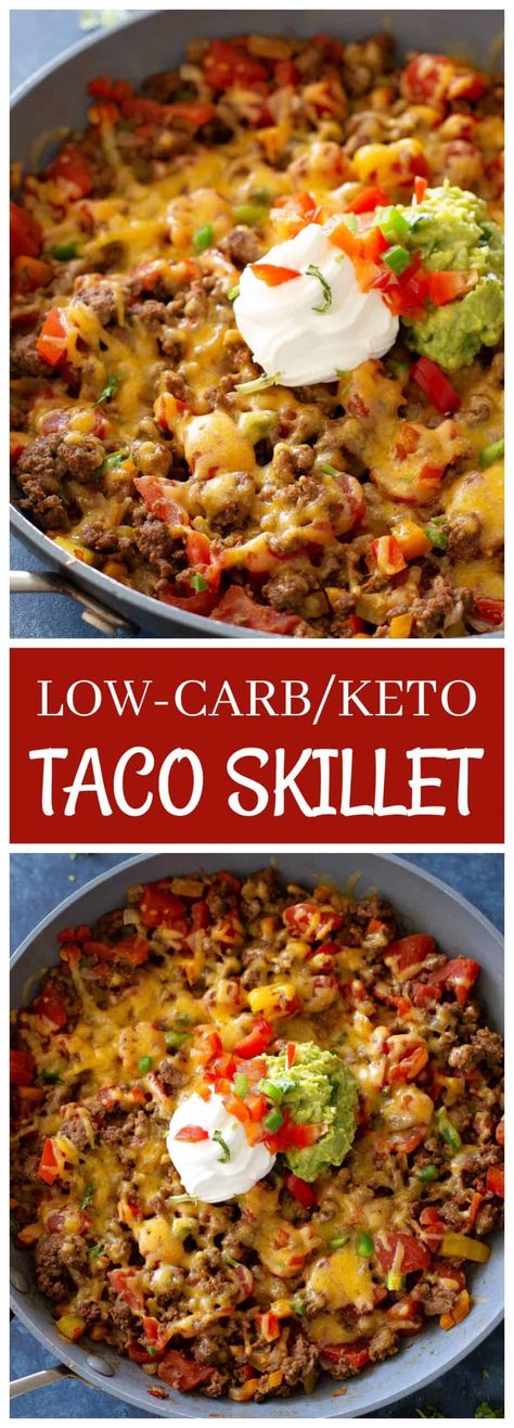 Low Carb Mexican Skillet, Low Carb Mexican Skillet Dinner, Low Carb Taco Recipes For Dinner, Low Carb Taco Casserole Recipes, Taco Meat Recipes Healthy, Healthy Mexican Dinner Recipes Low Carb, Taco In A Bowl Low Carb, Low Carb One Skillet Meals, Keto Taco Recipes Ground Beef