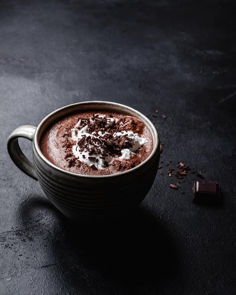 Hot Chocolate Photography, Milk Photography, Chocolate Photography, Cocoa Chocolate, Simple Joys, Food Photographer, Oat Milk, Breakfast Bowls, Photographing Food