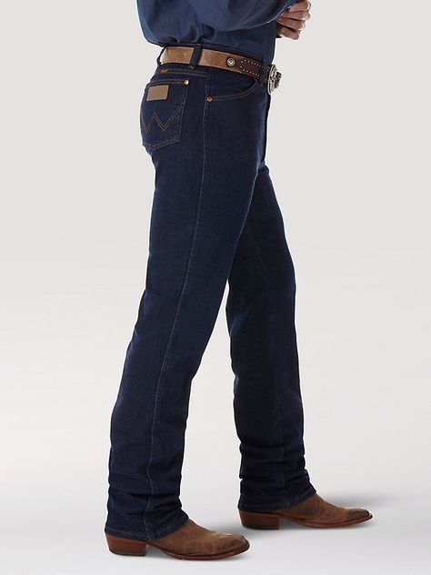 COWBOY CUT® STRETCH DENIM...THE SLIM FIT WITH A LITTLE GIVE.We've added even more comfort to our signature Western style. Enjoy a little bit of stretch along with all of the styling details you love in our Cowboy Cut jeans. Cowboy Cut Jeans, Wrangler Cowboy, Jeans Outfit Men, Wrangler Cowboy Cut, Mens Bootcut Jeans, Black Jeans Men, Cowboy Outfits, Mens Cowboy, Loose Fit Jeans