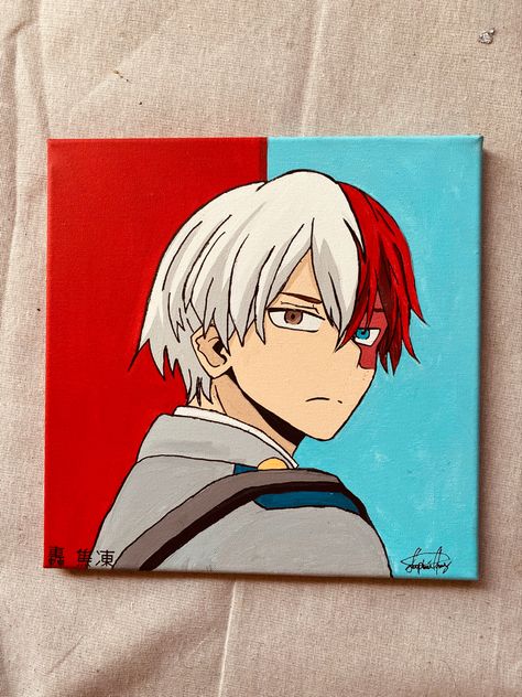 Anime Easy Canvas Painting, Canvas Anime Painting Ideas, Anime Small Canvas Painting, Simple Anime Painting, Acrylic Painting Anime Characters, Naruto Mini Canvas Painting, Anime Paintings Canvases, Anime Canvas Painting, Manga Watercolor