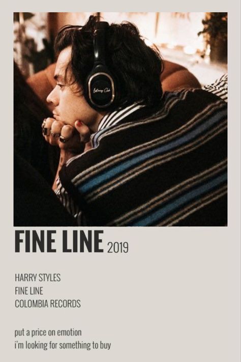 Fine Line Song Poster, Pretentious Quotes, Comfort Songs, Harry Styles Singing, 1d Songs, Song Posters, Fine Line Harry Styles, Harry Styles Songs, Song Covers