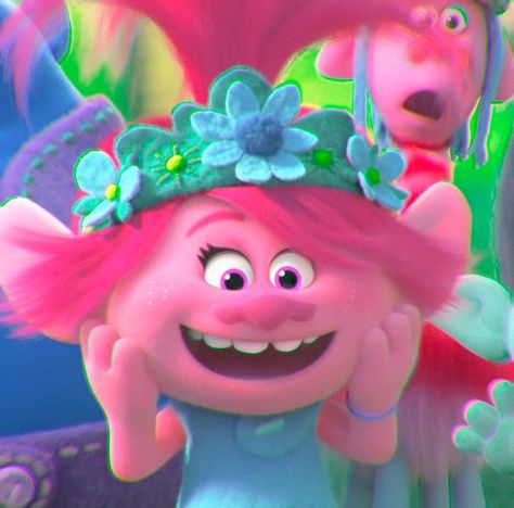 Poppy Trolls Icon, Trolls Pfps, Trolls Aesthetic, Poppy From Trolls, Aesthetic Animated, Troll Wig, Queen Poppy, Delta Dawn, Trolls Dreamworks