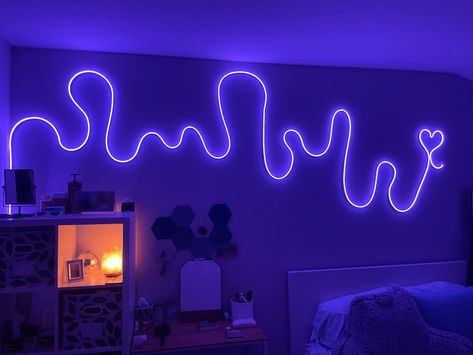 Aesthetic LED light design inspo for apartment or dorm