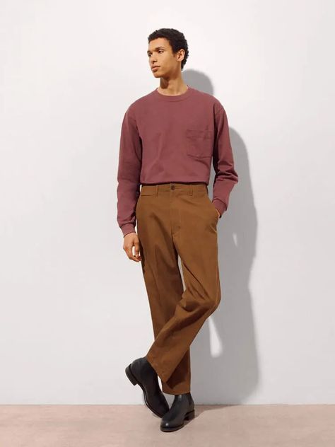 Neutral Color Outfits, Uniqlo U, Color Outfits, Christophe Lemaire, Uniqlo Men, Everyday Clothing, Male Fashion Trends, Modern Wardrobe, Male Fashion