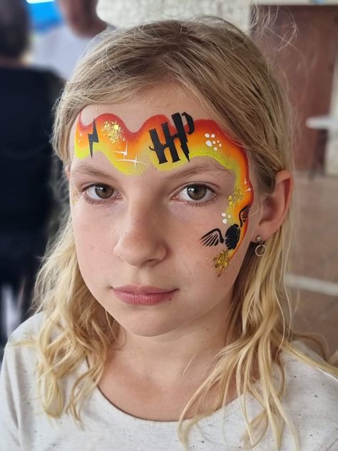 Harry Potter Face Paint, Harry Potter Face, Camping Diy, Face Painting Easy, Harry Potter Halloween, Painting Easy, Face Painting Halloween, Diy Camping, Facepaint