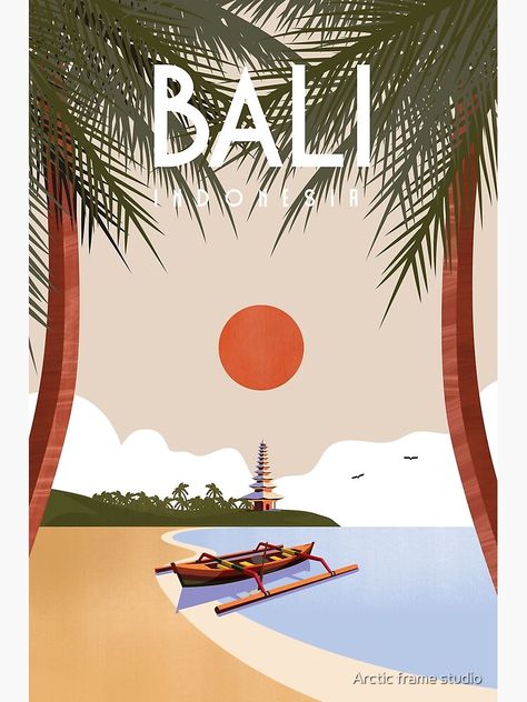 Bali Wallpaper, Bali Illustration Art, Bali Illustration, Bali Infographic, Bali Map Illustration, Bali Print, Bali Vintage Poster, Maldives Travel Poster, Bali Poster