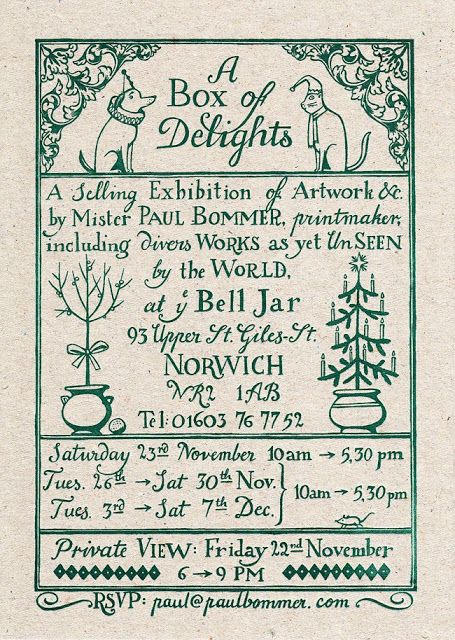 Paul Bommer: A Box of Delights Flyer Design Inspiration, Design Brochure, Types Of Lettering, Japanese Poster, Wedding Stationary, Vintage Poster, Graphic Design Posters, Sticker Art, Graphic Design Inspiration