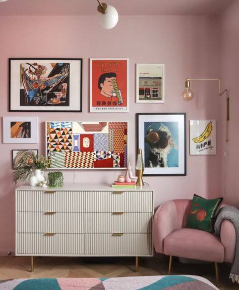 Rina Sawayama, Home Paint Color, Dresser Design, Pink Living Room, Maximalist Decor, London Apartment, Apartment Decor Inspiration, Living Room Inspo, House Colors