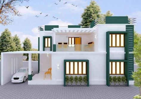 Small House Elevation, Small House Front Design, House Design Ideas, Modern Small House Design, Small House Elevation Design, Latest House Designs, Kerala Houses, Kerala House Design, Modern Style House Plans