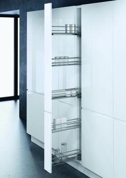 Pull Out Larder Unit, with Baskets for Cabinet Width 150 mm, Vauth-Sagel Pull Out Larder, Narrow Cabinet Kitchen, Kitchen Larder Units, Larder Storage, Kitchen Larder, Kitchen Cupboard Storage, Larder Unit, Kitchen Basket Storage, Narrow Kitchen