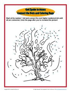 God Spoke to Moses Connect the Dots God Speaks To Moses Craft, Moses And Burning Bush Activity, Moses Activity Sheets, Moses Coloring Pages Free Printable, Moses And The Burning Bush Coloring Page, Moses Burning Bush Activity, Moses Bible Activities For Kids, Moses And Burning Bush Craft, The Burning Bush Craft For Kids