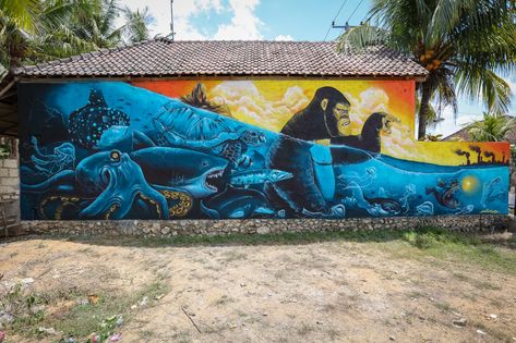 Sea Murals, Penida Island, Street Art News, Large Scale Artwork, Filipino Art, Adventure Time Wallpaper, Ocean Pollution, Public Artwork, Nusa Penida