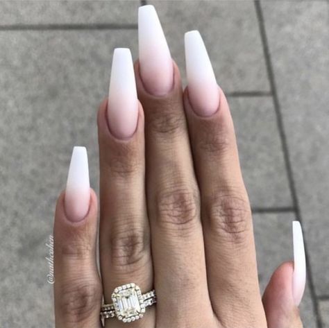 Ombré Wedding Nails, Ombre Nail Design, Hands Nails, Wedding Day Nails, Milky Nails, Nails Ombre, Pink Ombre Nails, Ombre Nail, Simple Acrylic Nails