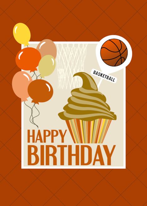 Cupcake and Basketball Pick Happy Birthday card Happy Birthday Basketball, Basket Nba, Happy 7th Birthday, Number 10, Birthday Happy, Happy Birthday Card, Basketball Player, Card Birthday, 7th Birthday