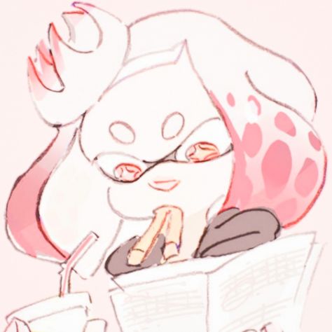 Splatoon Pearl, Pearl Splatoon, Splatoon, Hair, Pink, Art