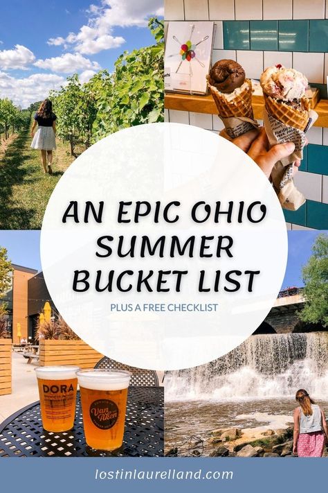 ad | This summer, we all deserve to make up for lost time and have some fun! That’s why I’ve partnered with @OhioFindItHere to bring you this epic Ohio Summer Bucket List with 50 fun summer activities to do in Ohio this year! Click through for some fun things to do in Ohio this summer. I hope this inspires you to get back out into the world and reconnect with friends, family, and even places that you love. #ohiofintithere #ohio Ohio Must See, Fun Places To Go In Ohio, Fun Things To Do In Ohio, Ohio Bucket List, Things To Do In Ohio, Ohio State Parks, Camping In Ohio, Summer To Do List, Best Places To Vacation