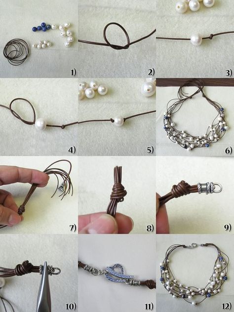 Loose Ends | A Blog Presented by Shipwreck Beads Diy Necklaces Tutorial, Dainty Diamond Necklace, Necklace Tutorial, Cord Bracelet, Jewelry Making Tutorials, Diy Schmuck, Bijoux Diy, Crochet Jewelry, Jewelry Projects