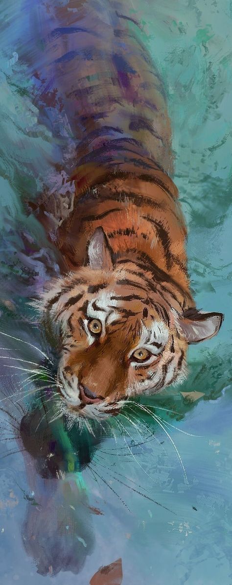 Tiger Paintings, Tiger Watercolor, Tiger Painting, Tiger Art, A Tiger, Grand Art, Art Inspiration Painting, Painting Inspo, Painting Art Projects