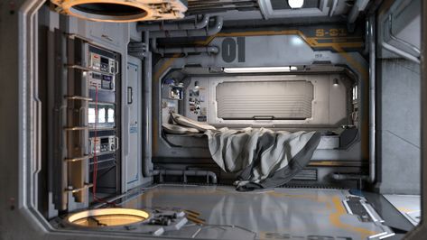 Sci Fi Bedroom Concept Art Sci Fi, Sci Fi Bedroom, Sci Fi Rooms, Sci Fi House, Sci Fi Room, Sci Fi Robot, Futuristic Bedroom, Concept Art Landscape, Scifi Interior