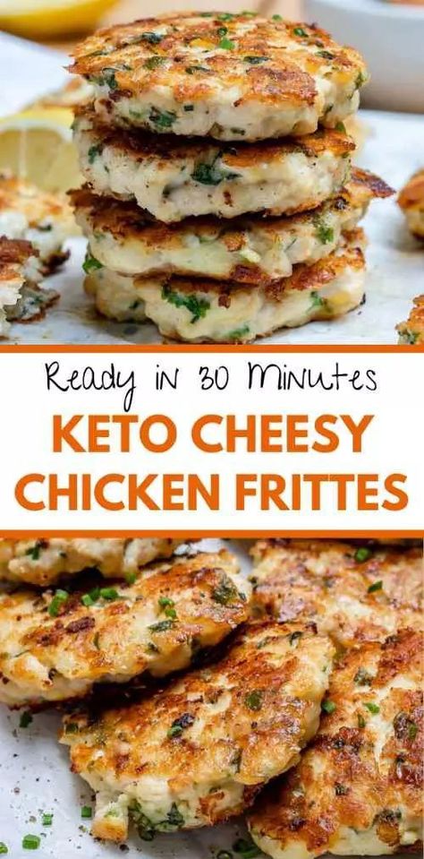 Hello and welcome to the best healthy yummy recipes for this week you can join us to get all updates about trending yummy recipes to make at your home. Cheesy Chicken Fritters, Chicken Fritters Recipe, Chicken Fritters, Fritters Recipe, Resep Diet, Keto Diet Food List, Fritter Recipes, Keto Cooking, Keto Recipes Dinner