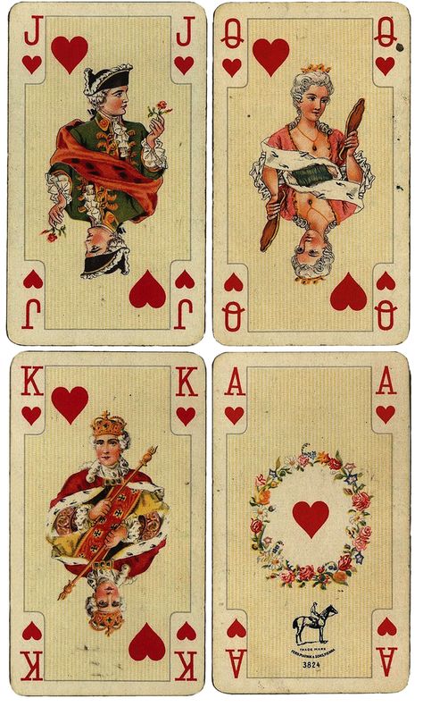 Wings of Whimsy: Antique French Playing Cards - Hearts - free for personal use #ephemera #printable #vintage Playing Cards Vintage, Stary Papier, Images Victoriennes, French Things, Vintage French Art, Kartu Remi, Playing Cards Art, Printable Collage Sheet, Free Vintage Printables