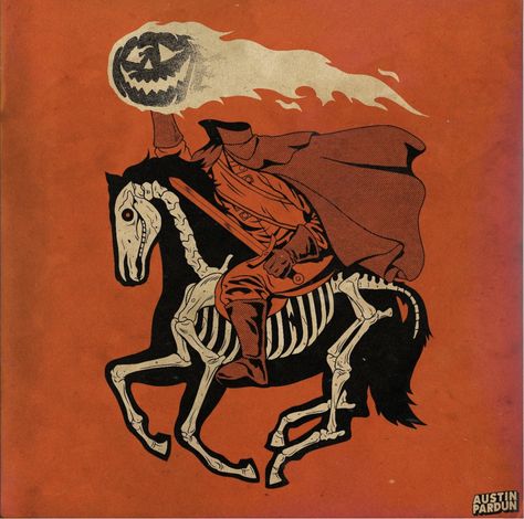 Austin Pardun, Sleepy Hallow, The Headless Horseman, Halloween Arts, Stuffed Pumpkin, Vintage Halloween Art, The Legend Of Sleepy Hollow, Headless Horseman, Halloween Everyday