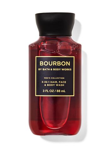 Bourbon Travel Size 3-in-1 Hair, Face & Body Wash - Mens | Bath & Body Works Men Shower, Bath Body Works Candles, Fresh Skin, White Pepper, Fragrance Notes, Lip Care, Bath Body Works, Travel Size, 3 In 1