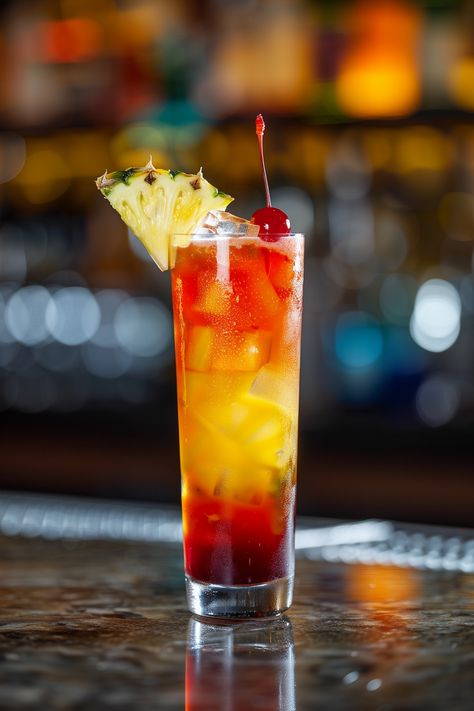 Indulge in the tropical flavors of this tangy, refreshing Caribbean punch. Rum Swizzle Recipe, Caribbean Punch, Rum Swizzle, Punch Cocktails, Light Appetizers, Classic Cocktail Recipes, Light Rum, Rum Cocktail, Snoopy Pictures