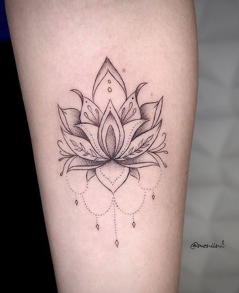 Upper Elbow Tattoos For Women, Lotus Tattoo Mandala, Lotus Flower Tattoo Forearm, Lotus Tattoos For Women, Granddaughter Tattoos, Sa Tattoos, Angle Tattoo, Indian Feather Tattoos, Mama Tattoo