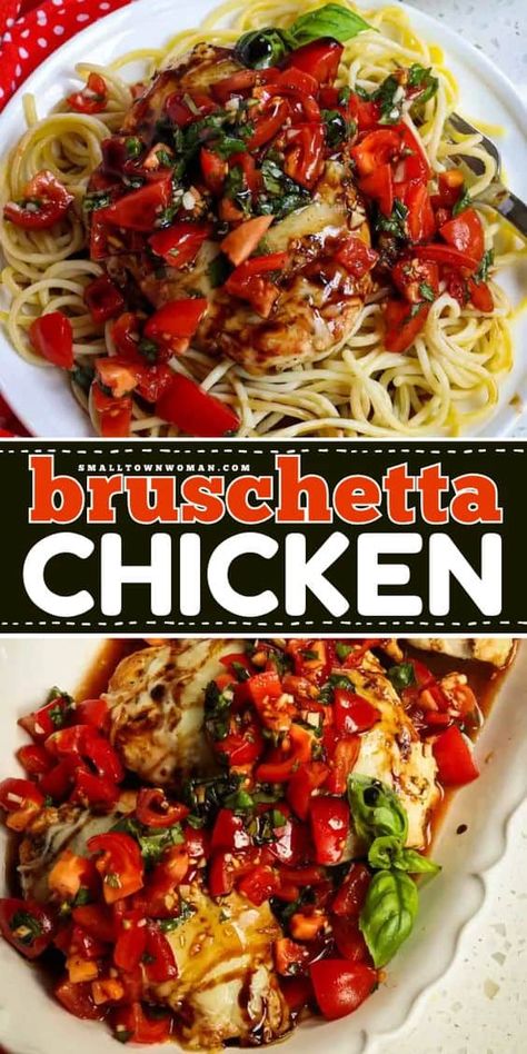 Healthy Dinner Meal Prep, Healthy Bruschetta, Balsamic Bruschetta, Chicken Bruschetta Recipe, Mozzarella Tomato, Easy Bruschetta, Bruschetta Toppings, Buffalo Chicken Pasta, Bruschetta Chicken