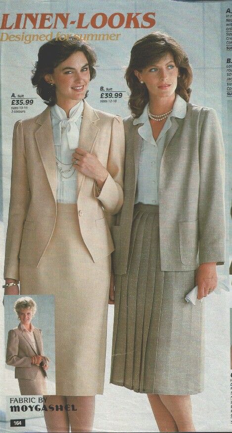 Summer Suits Suits For Women Vintage, 50s Suits Women, 70s Reporter Outfit, 1980s Suits Women, 90s Work Wear, 1980s Work Fashion, 1980s Business Fashion, 50s Business Woman, 1950s Secretary Fashion