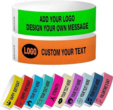 Amazon.com: Wrist Bands for Events Custom Wristbands for Events Personalized Wristbands Tyvek Custom Wristband Customized Wristbands Arm Bands for Business Logo Party Custom Wrist Band Customizable Wristbands : Office Products Wrist Bands For Events, For Business Logo, Custom Wristbands, Message Logo, Vendor Events, School Event, Event Supplies, Wrist Band, Business Events