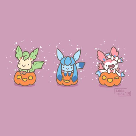 fablefire Glaceon And Sylveon, Pokemon Patch, Pokemon Halloween, Pokemon Stickers, Pokemon Eeveelutions, Pokemon Images, Nintendo Art, Cute Pokemon Wallpaper, Pokemon Funny