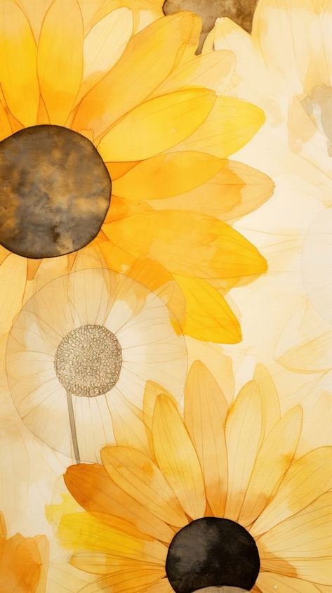 Sunflowers abstract petal plant. | free image by rawpixel.com / Hein Wallpaper Iphone Sunflower, Wallpaper Sunflower, Colorful Fabric Patterns, Sunflower Images, Creative Wall Painting, Sunflower Wallpaper, Sunflower Yellow, Yellow Abstract, Yellow Wallpaper