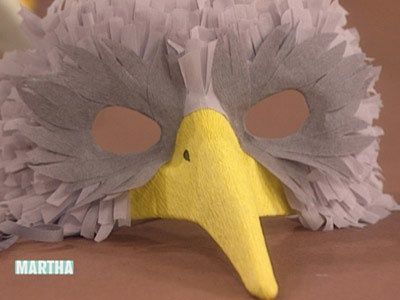 Watch Martha Stewart’s Bird Mask Video. Get more step-by-step instructions and how to’s from Martha Stewart. Beak Mask, Parrot Costume, Bird Mask, Paper Bat, Bird Beaks, Butterfly Costume, Bird Costume, Bird Masks, Diy Birds