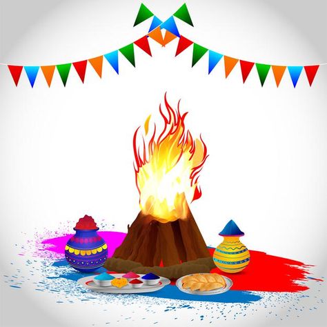 Holika dehan concept Premium Vector | Premium Vector #Freepik #vector #background #flyer #poster #party Holi Wallpaper, Happy Holi Wallpaper, Holi Poster, Happy Holi Images, Poster Images, Holi Party, Holi Festival Of Colours, Greeting Poster, Holi Images