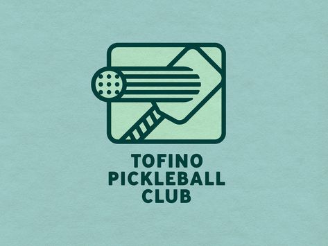 TOFINO PICKLE BALL CLUB LOGO ILLUSTRATION by Alex Beebe on Dribbble Graphics Board, Ball Logo, Logo Illustration Design, Social Media Branding Design, Office Remodel, Sports Logo Design, Sports Marketing, Business Identity, Pickle Ball