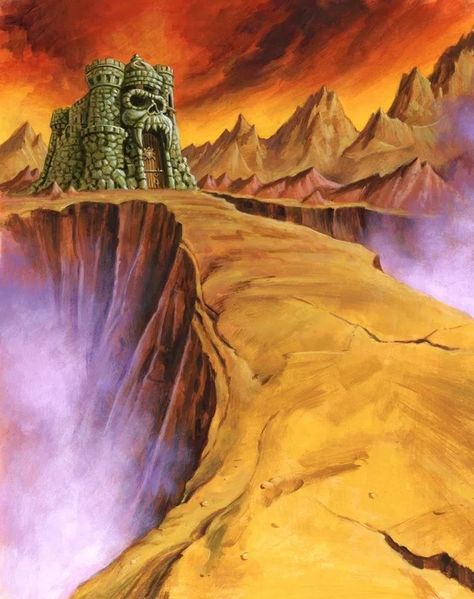 Masters Of The Universe Art, Castle Greyskull, Jason Edmiston, Castle Mural, City Concept, Castle Grayskull, Inktober 2023, Dungeons And Dragons Art, Gates Of Hell