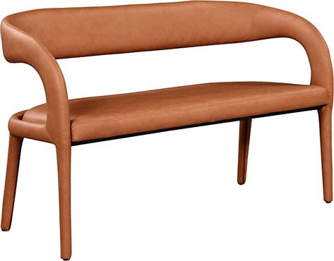 Dining Table With Settee, Contemporary Bench, Minimalist Inspiration, Fabric Bench, Scandinavian Aesthetic, Faux Leather Dining Chairs, Leather Bench, Living Room Bench, Meridian Furniture