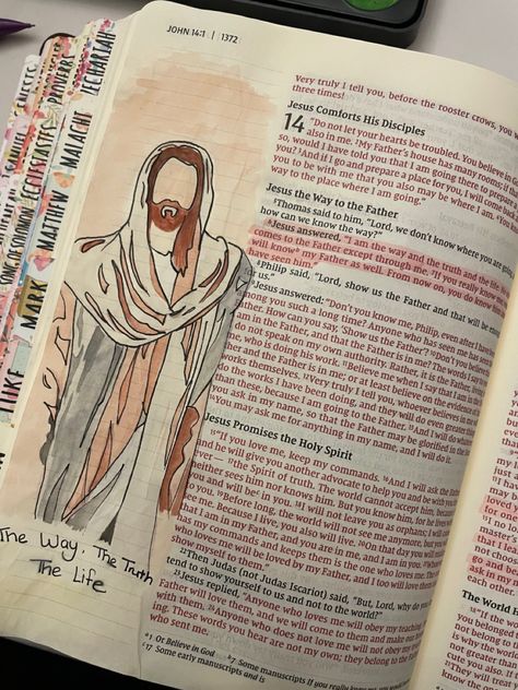 Bible Journaling Drawing In Bible Art Journaling, How To Draw Bible Characters, Illustrating Bible Ideas, Cain And Abel Bible Journaling, Bible Book Drawing, Bible Study Drawings, John 1 Bible Journaling, Daniel Bible Journaling, Bible Journaling John